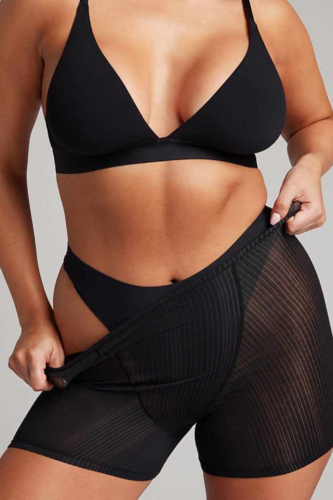 Base High Thong in Black (3-Pack)