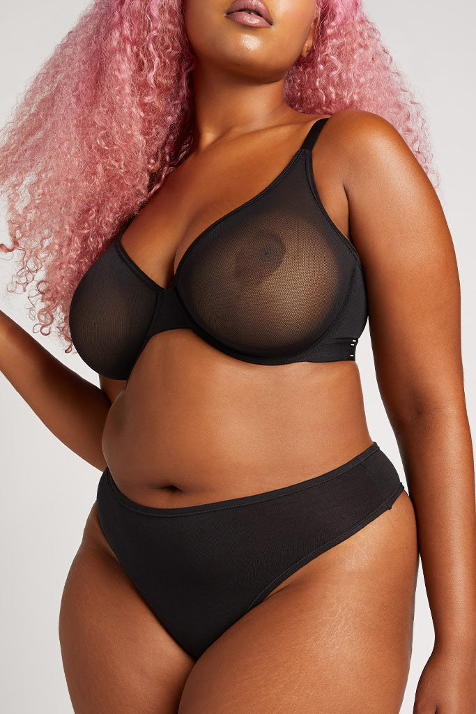 Cloud Cotton Thong in Black (3-Pack)