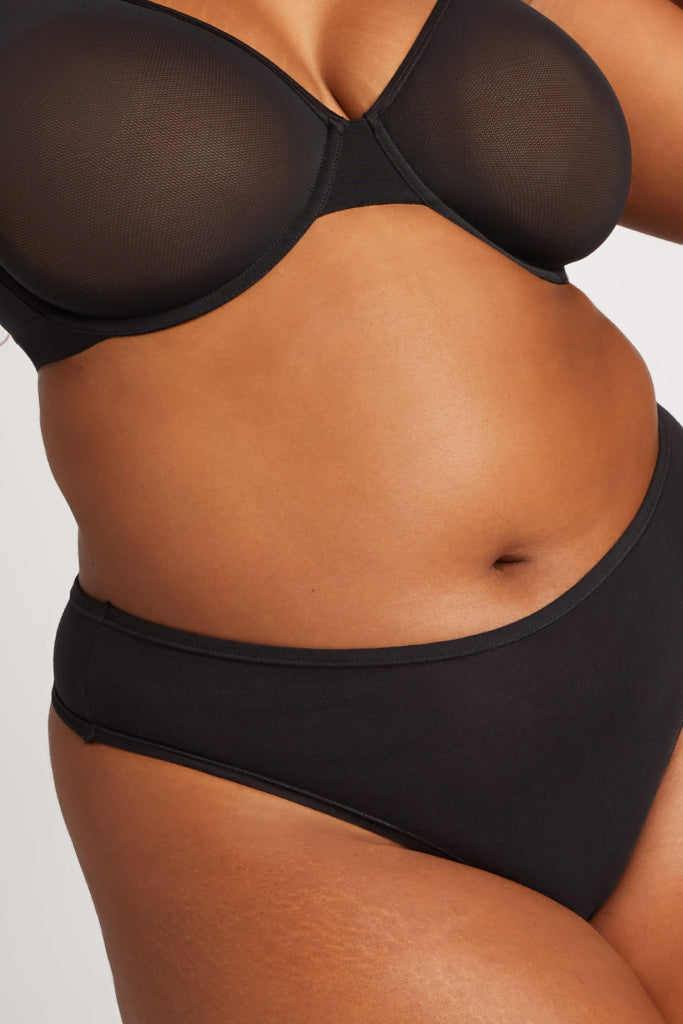 Cloud Cotton Thong in Black (3-Pack)