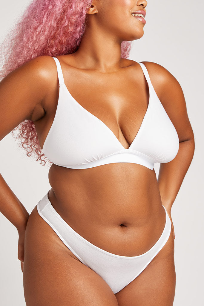 Cloud Cotton Thong in White (3-Pack)