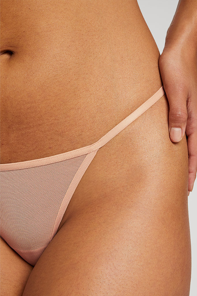 Sieve String Thong in Foundation (3-Pack)