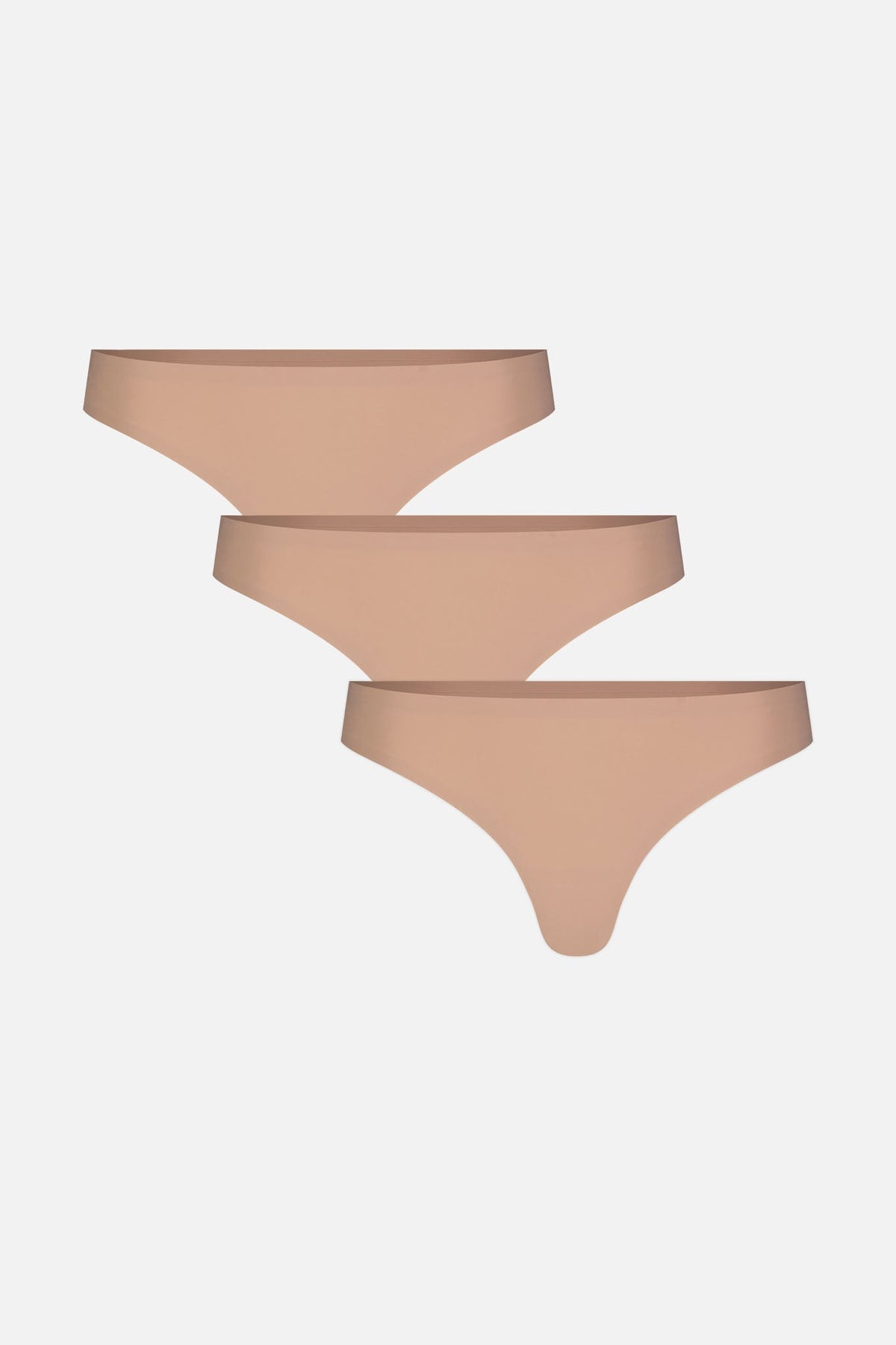 Base Low Thong in Buff (3-Pack)