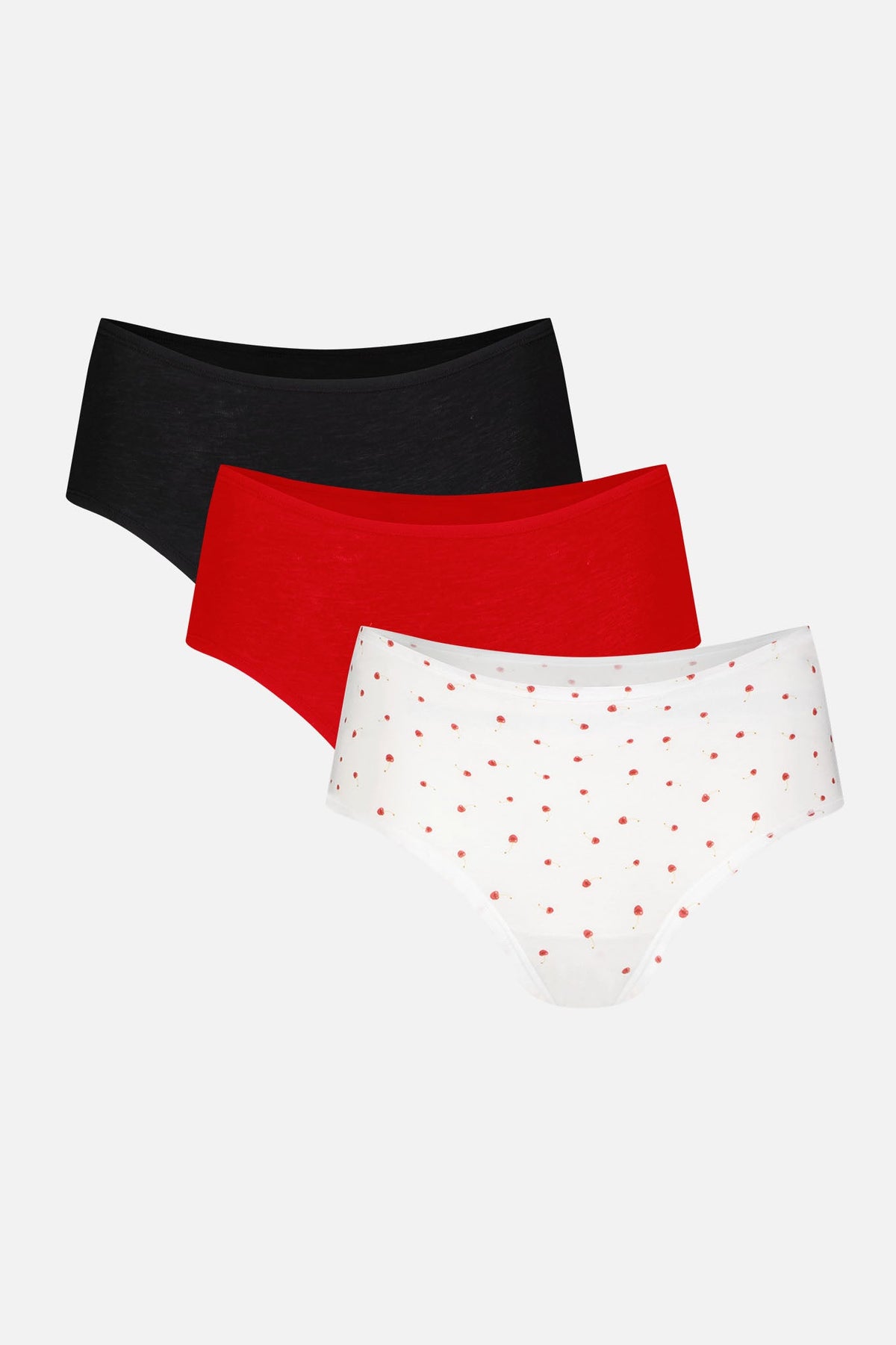 Cloud Cotton Boy Short in Black Cherry (3-Pack)