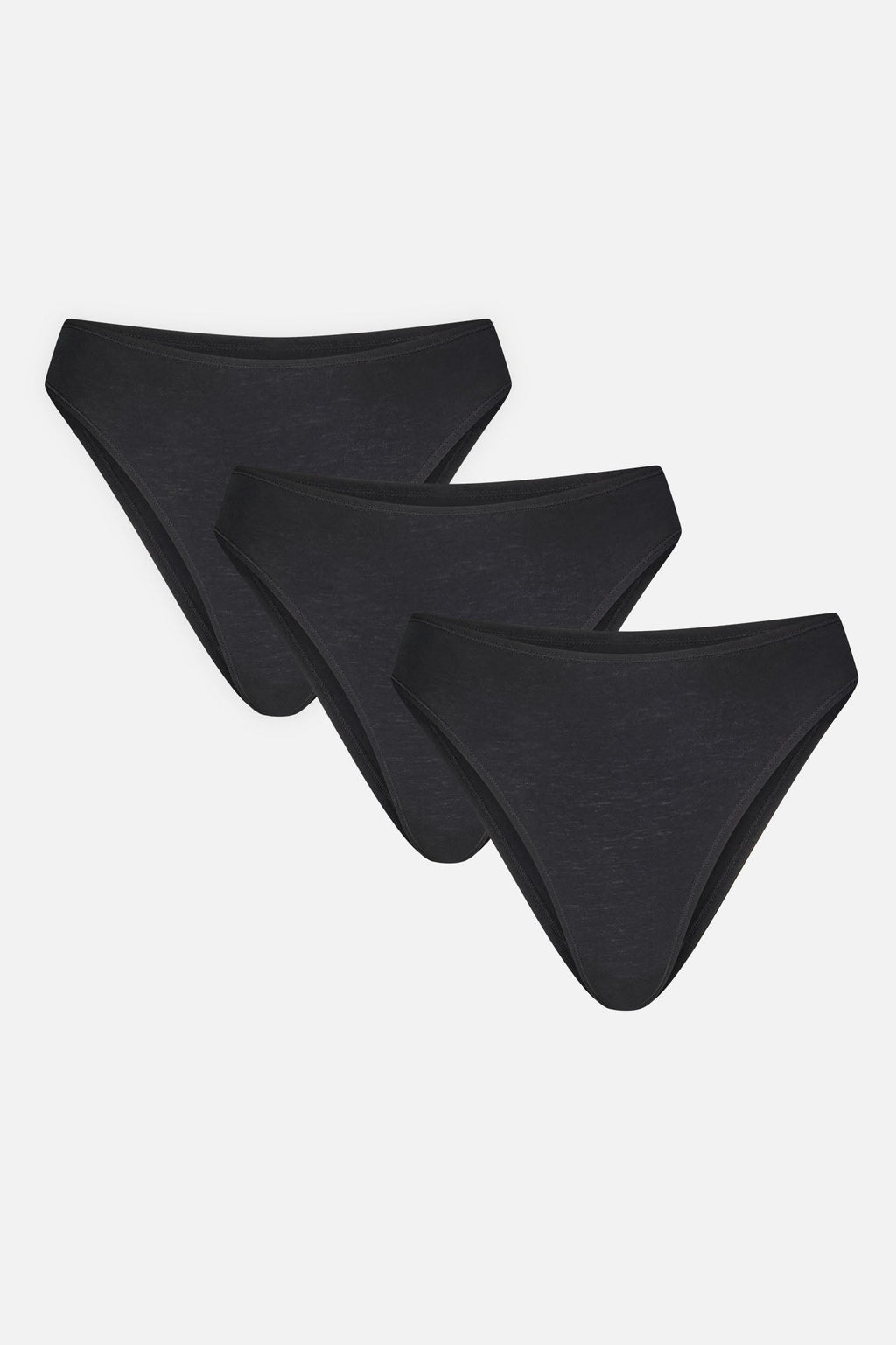 Cloud Cotton French Cut Brief in Black (3-Pack)