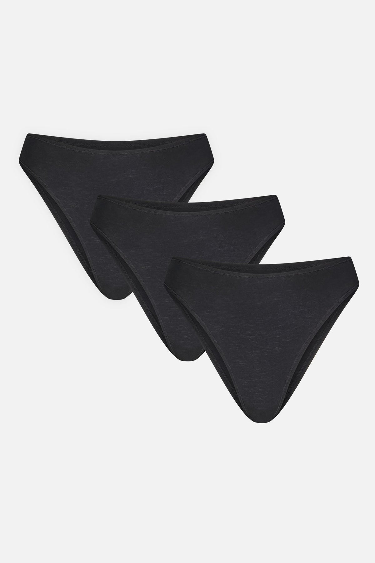 Cloud Cotton French Cut Brief in Black (3-Pack)