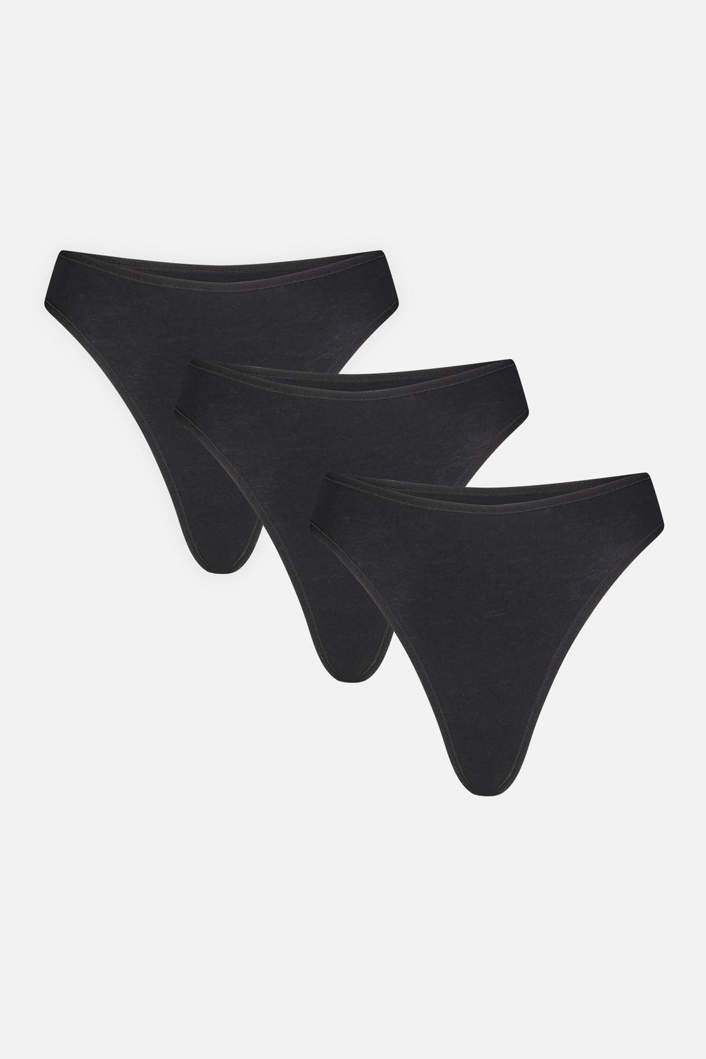 Cloud Cotton Thong in Black (3-Pack)