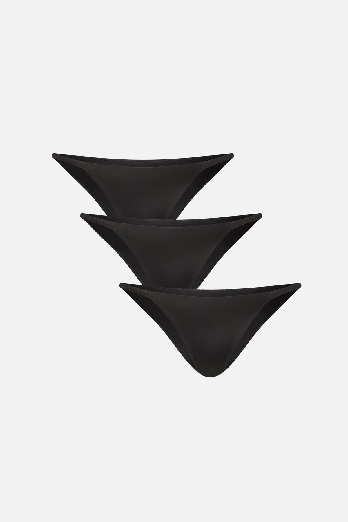 Glacé String Bikini in Black (3-Pack)