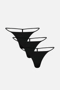 Glacé String Thong in Black (3-Pack)
