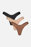 Glacé Dipped Thong in Praline (3-Pack)