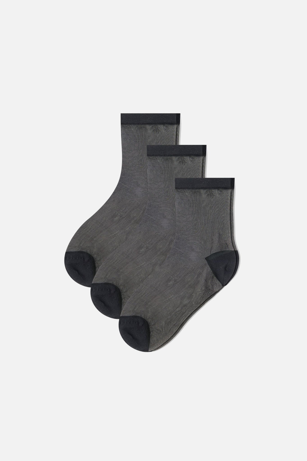 Fancy Mesh Sock in Black (3-Pack)