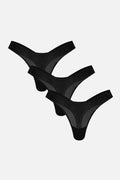 Sieve Dipped Thong in Black (3-Pack)