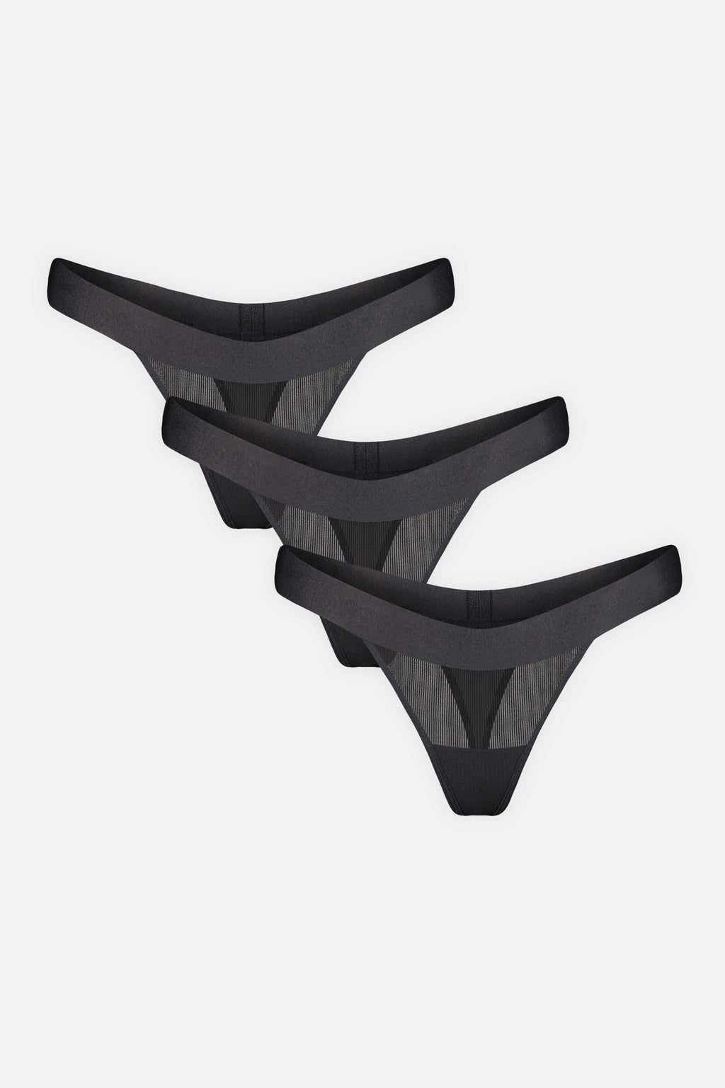 Sieve Thong in Black (3-Pack)