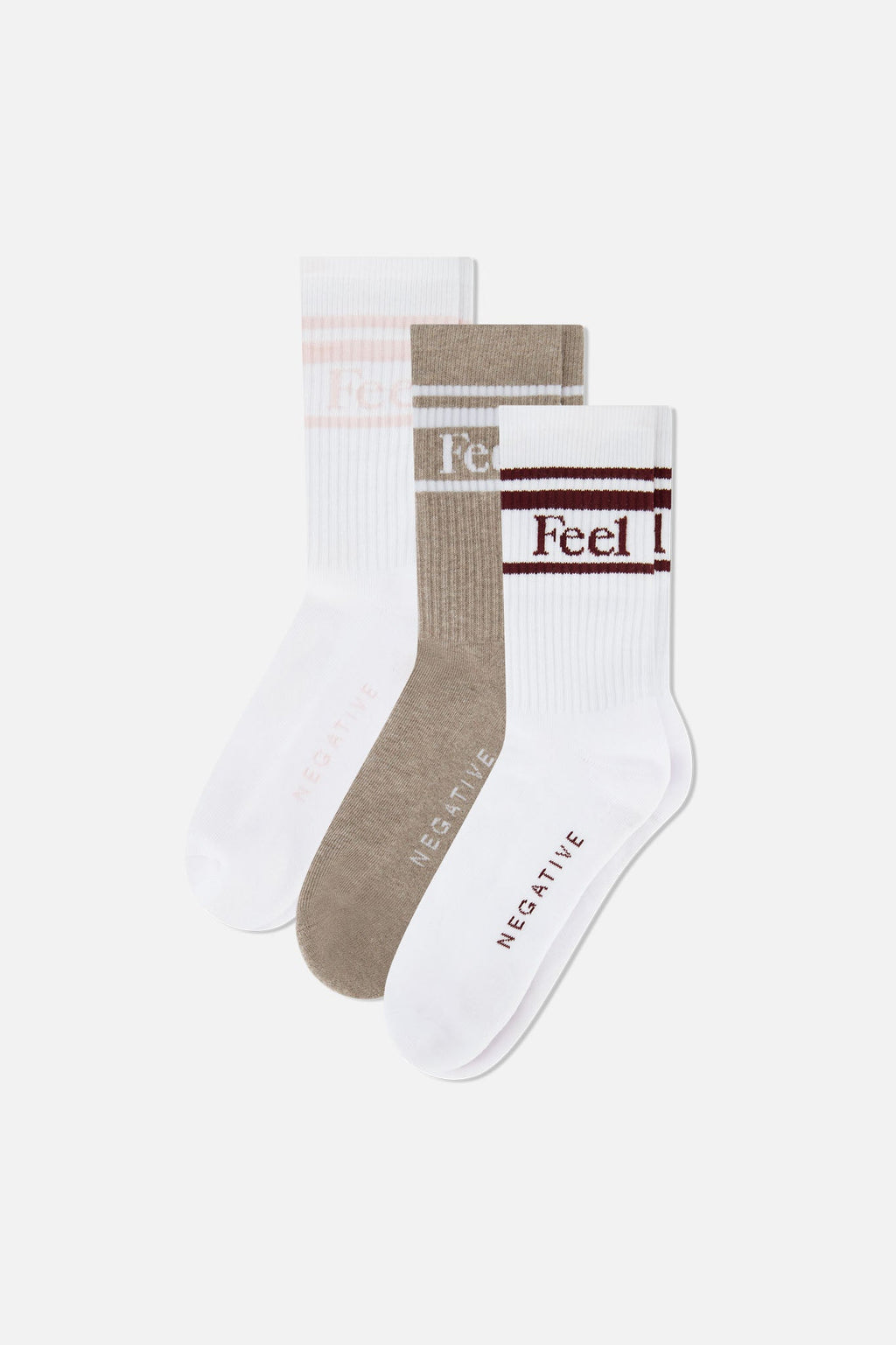 Feel Good Varsity Sock in Ambient (3-Pack)