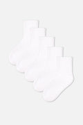 Flutter Sock in White (5-Pack)