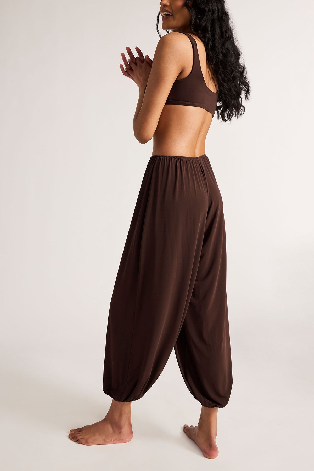Slink Draped Pant in Espresso