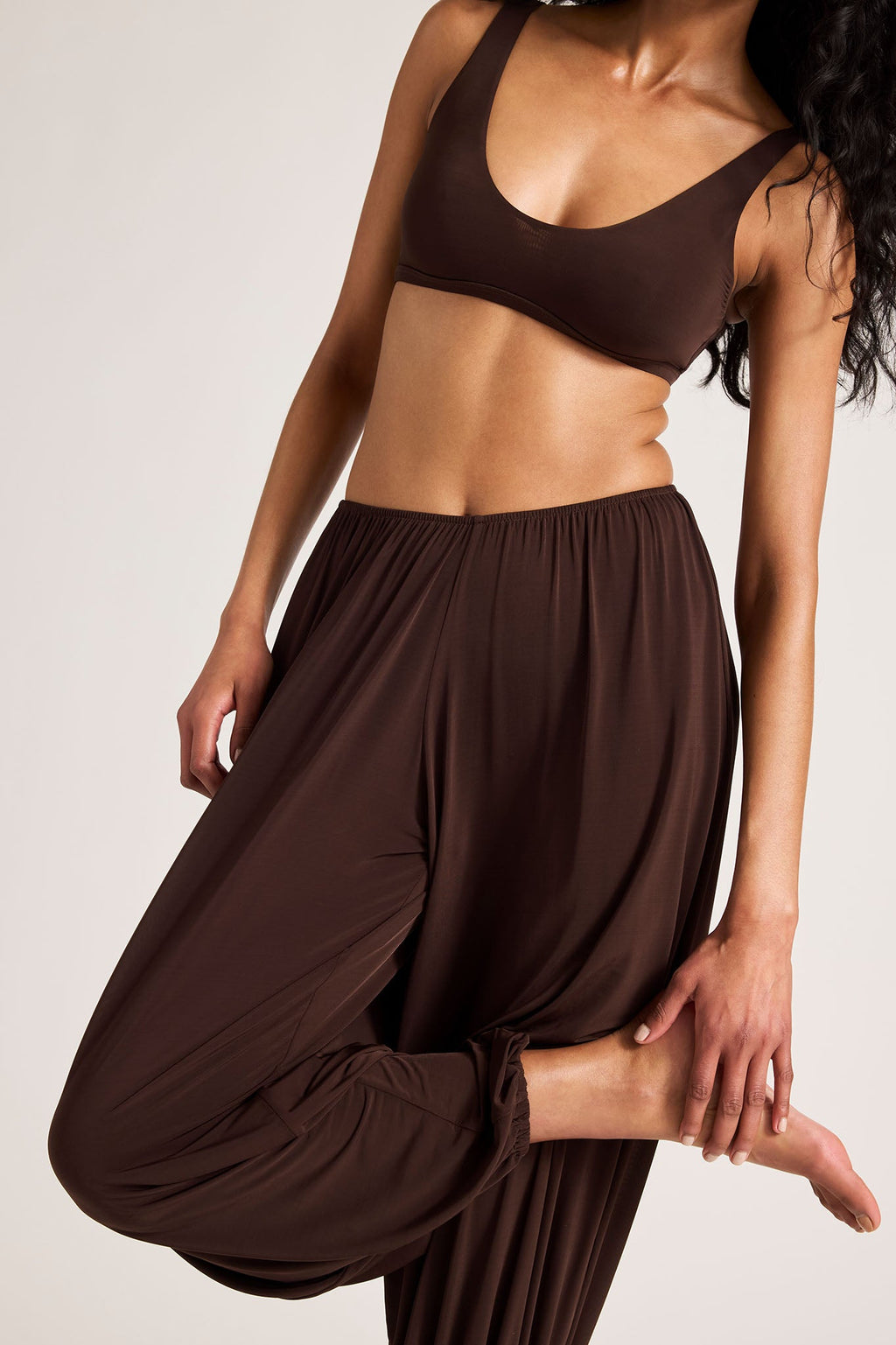 Slink Draped Pant in Espresso