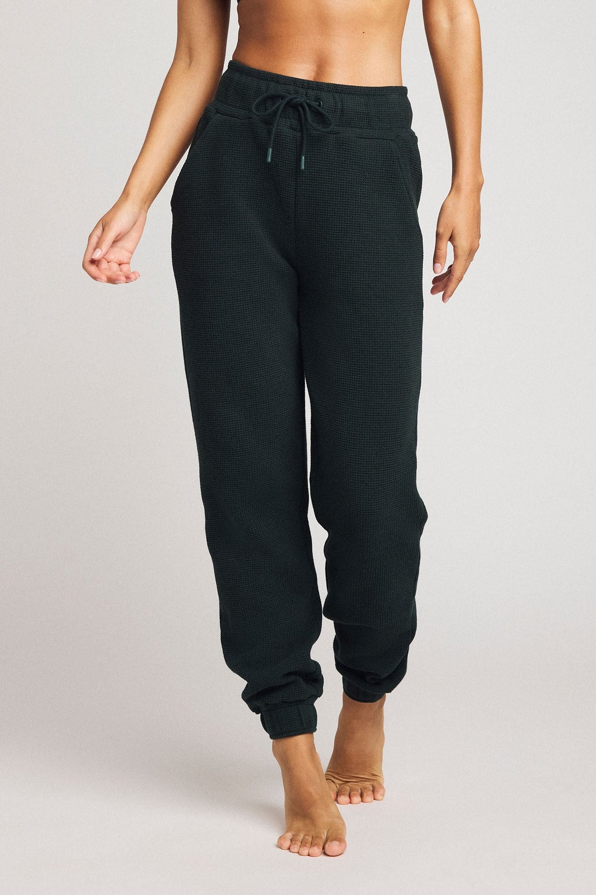 Waffle Knit Jogger in Cypress