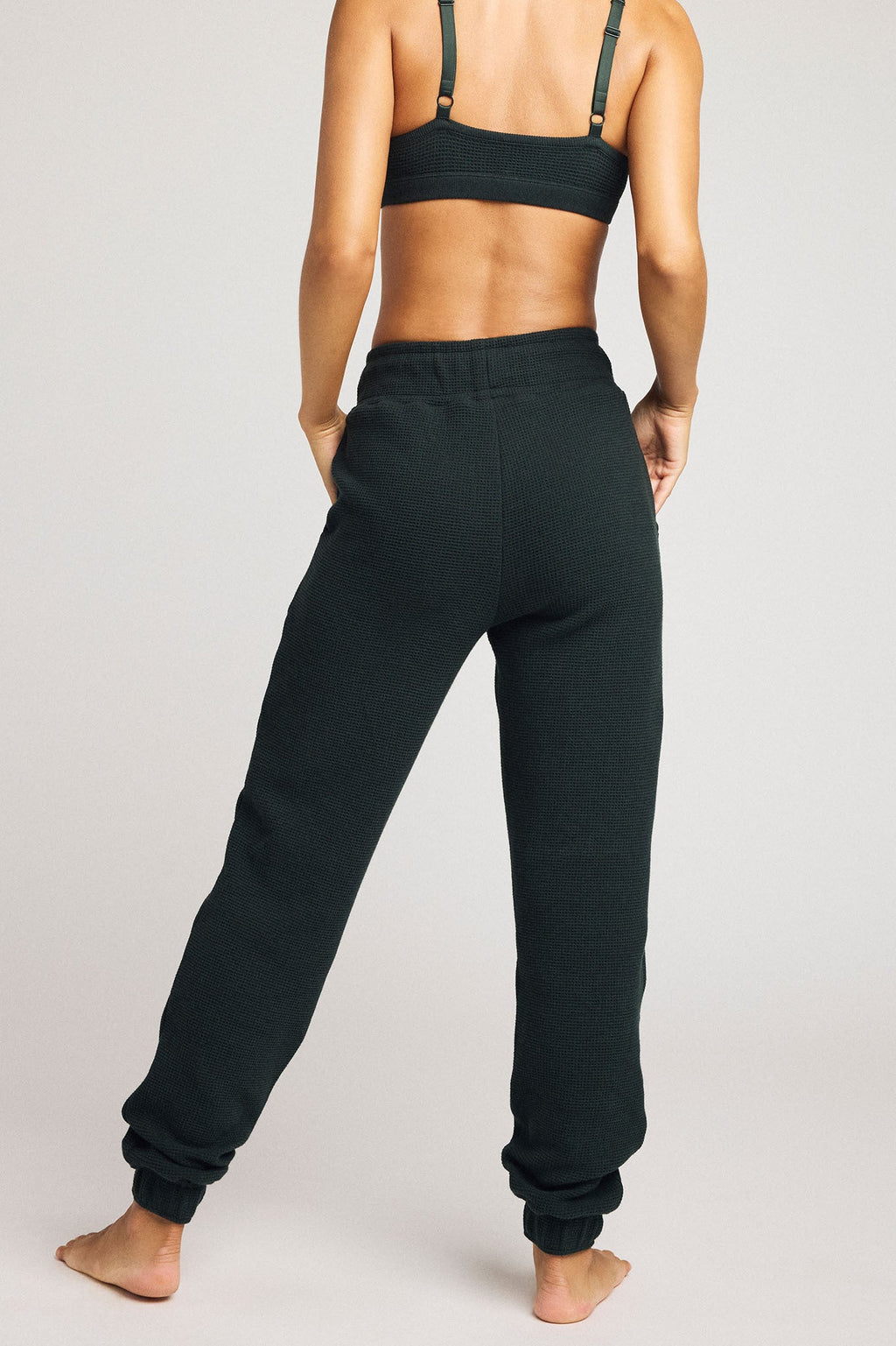 Waffle Knit Jogger in Cypress