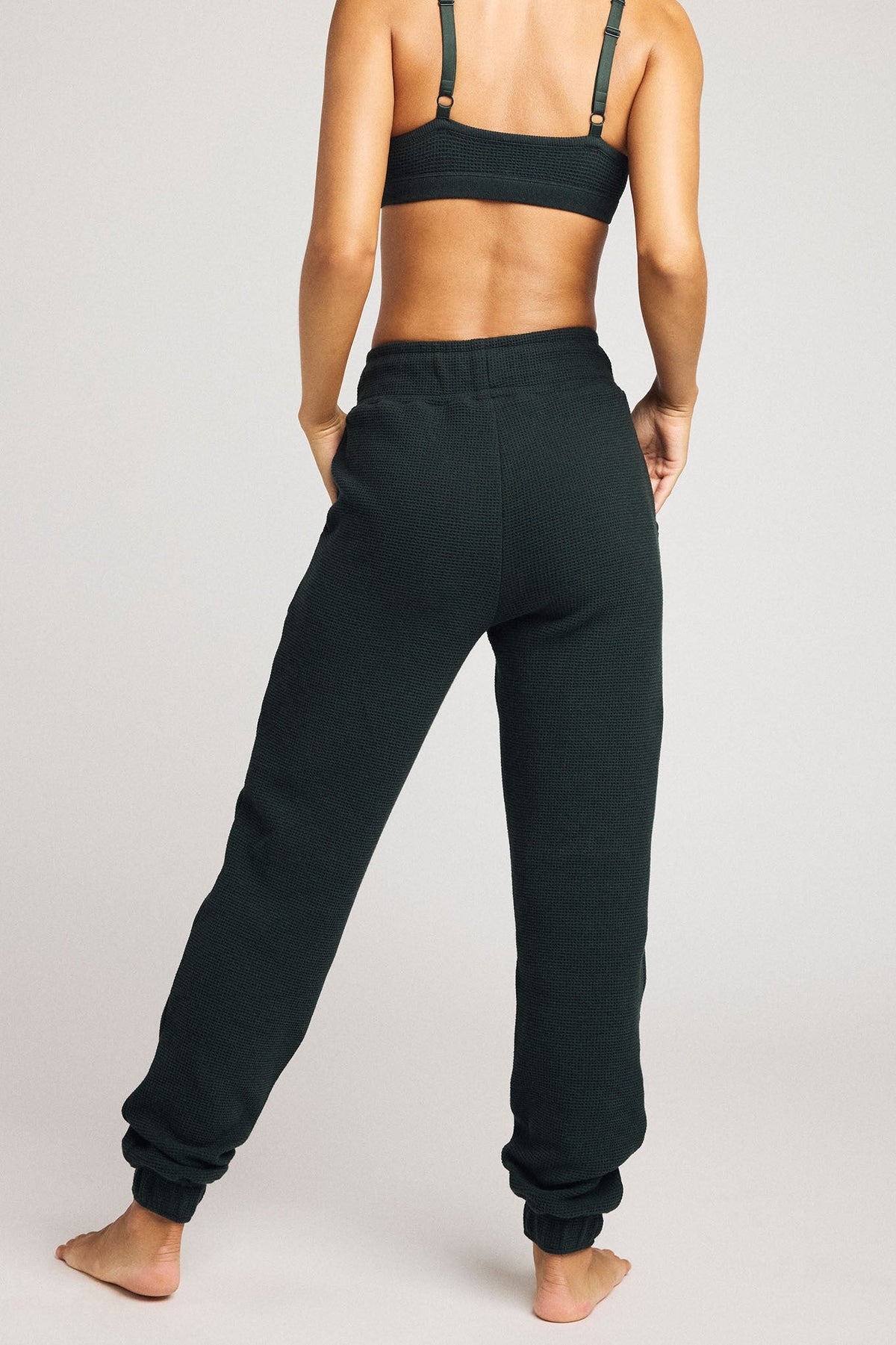 Waffle Knit Jogger in Cypress