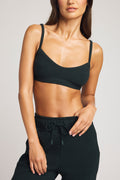 Waffle Knit Lounge Bralette in Cypress