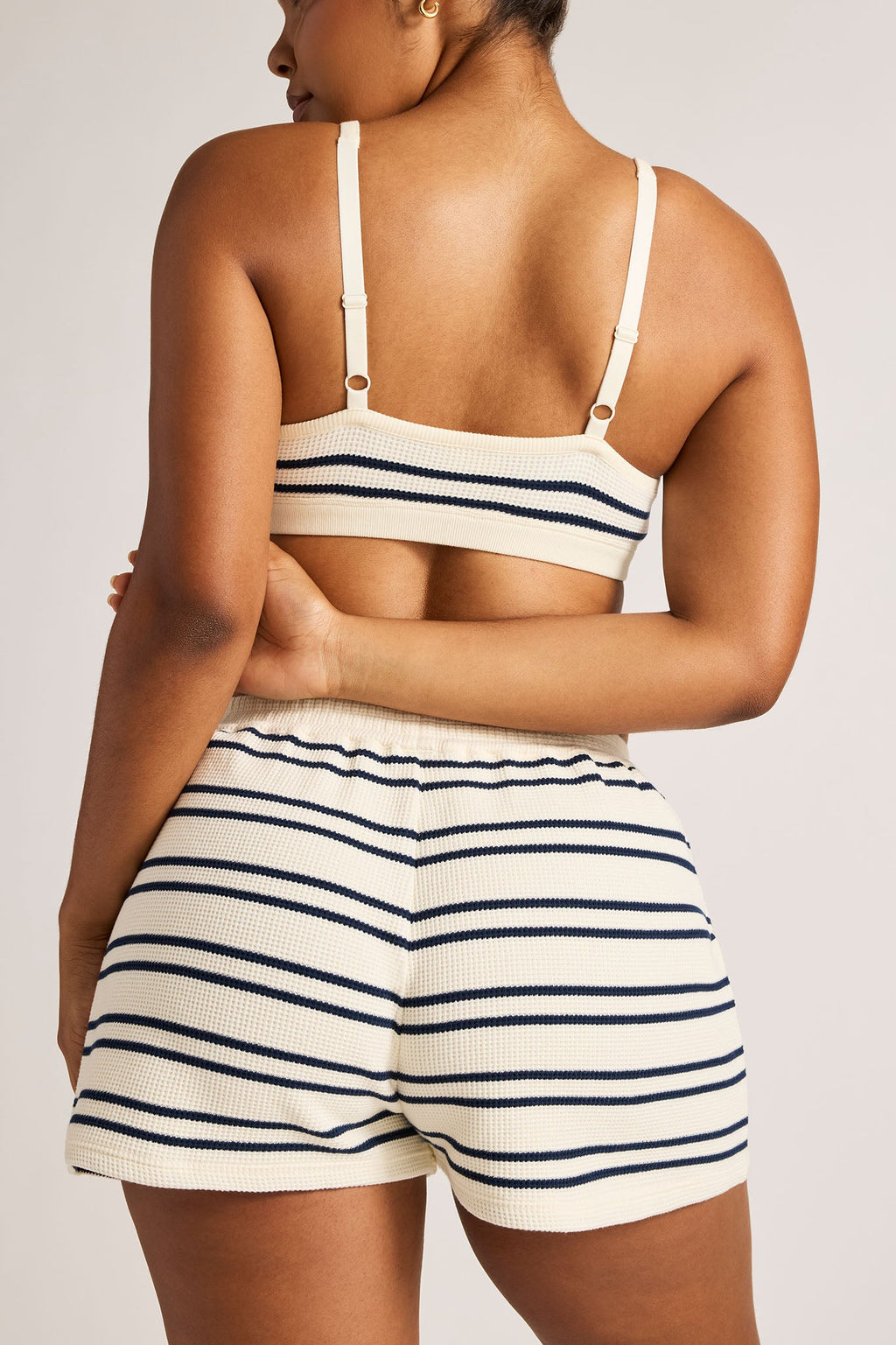 Waffle Knit Lounge Bralette in Sailor