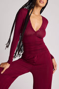 Whipped Henley in Cassis