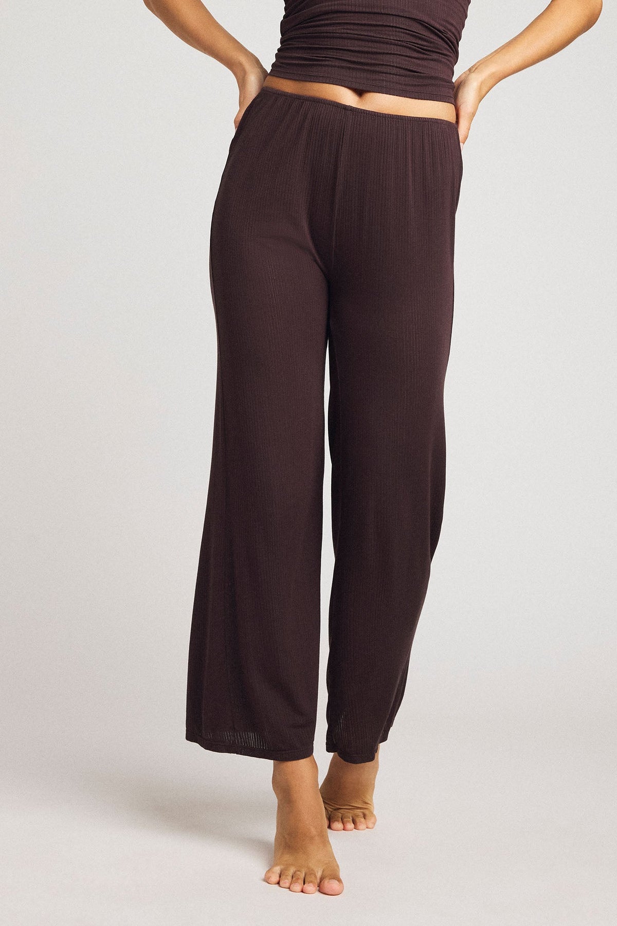 Whipped Cropped Pant in Ganache
