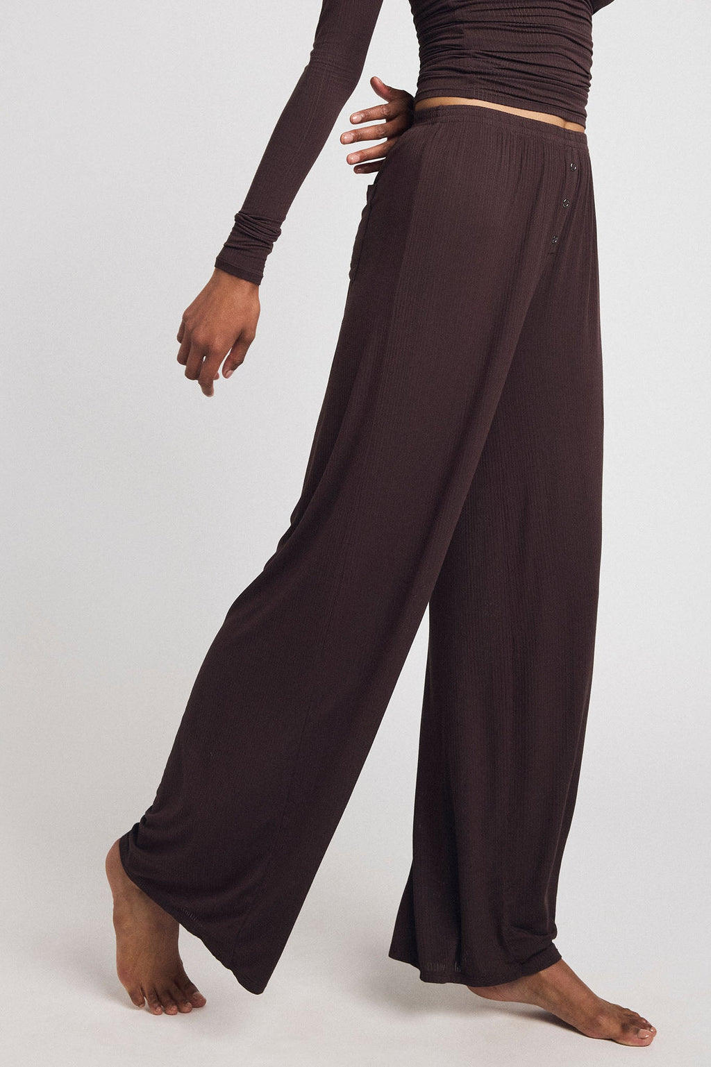 Whipped Track Pant in Ganache