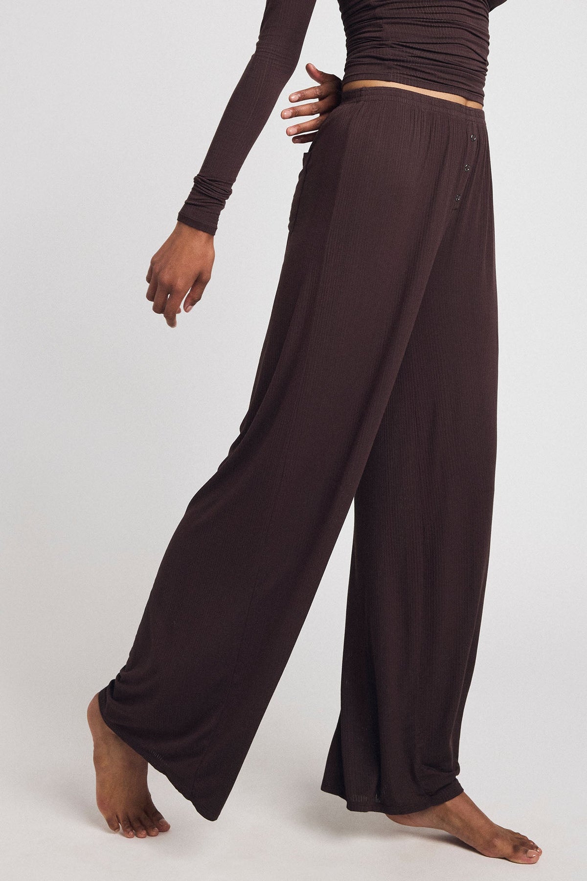 Whipped Track Pant in Ganache